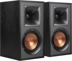 Klipsch R-41M Powerful Detailed Bookshelf Home Speaker Set of 2 Black