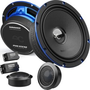 AudioControl PNW Series Car Speakers, 6.5″ Component Premium High-Fidelity, 100 Watt RMS/125 Watt Max, 3 Ohm, 1” Tweeters, HPF/LPF Crossovers (Pair)