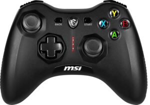 MSI Force GC30V2 Wireless Gaming Controller, Dual Vibration Motors, Dual Connection Modes, Interchangable D-Pads, Compatible with PC & Android, Black