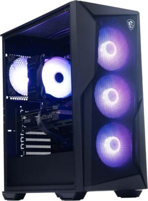 MSI Codex Z2 Gaming Desktop: AMD R5-8400F, GeForce RTX 4060, 16GB DDR5, 1TB m.2 NVMe SSD, USB Type-C, VR-Ready, Windows 11 Home : B8NUC-297US