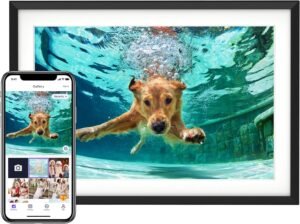 10.1” Digital Picture Frame with 32GB Storage, Digital Photo Frame with 1280×800 IPS Touch Screen, Share Photos/Videos and Send Best Wishes via Free App