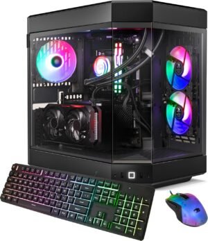 iBUYPOWER Y60 Black Gaming PC Desktop Computer (Intel Core Ultra 7 265KF CPU, NVIDIA GeForce RTX 4070 Super 12GB GPU, 32GB DDR5 RGB 5200MHz RAM (16×2), 2TB NVMe SSD, WiFi Ready, Windows 11 Home)